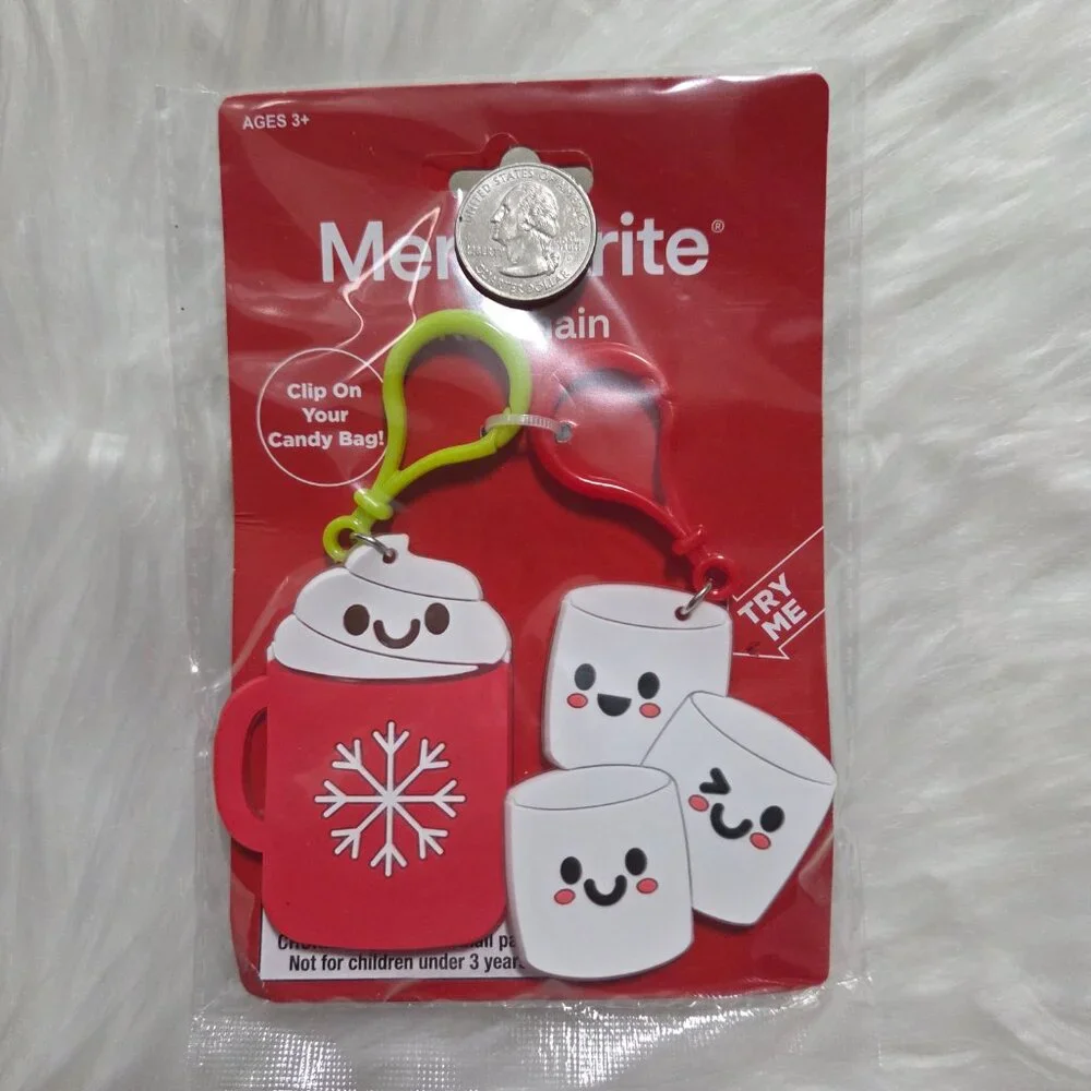 MerryBrite Hot Cocoa & Marshmallows Keychain Set
